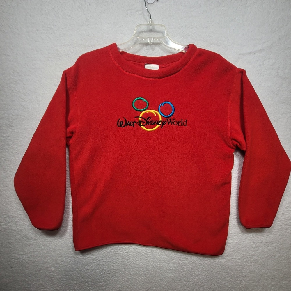 Walt Disney World Fleece Sweatshirt Embroidered Logo Vintage